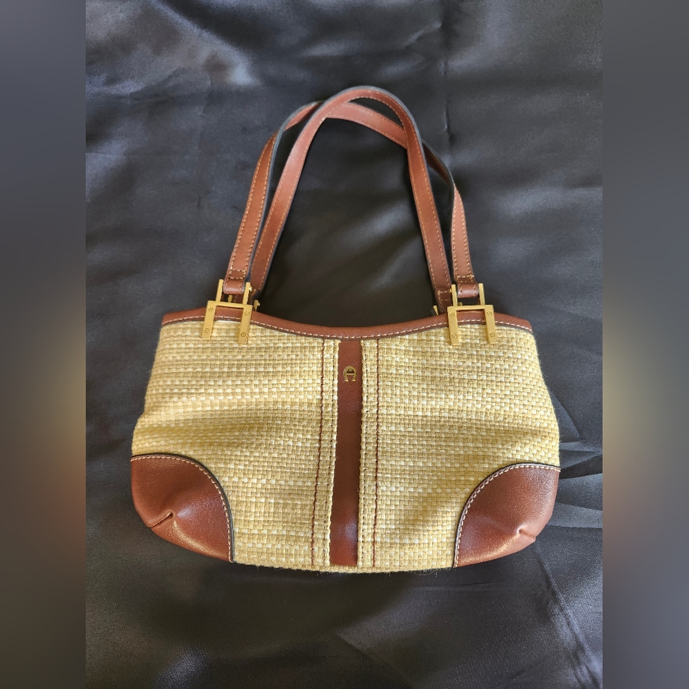 Aigner Brown and Tan Mini Handbag